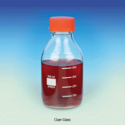 SciLab® Eco Soda-glass Multiuse Reagent/Sample Bottle, with PP DIN/GL45 Basic Screwcap, Graduated, 100~2,000㎖ Non-autoclavable, Cap has a Built-in Wedge-shaped Sealing Ring, with PP Pour-Ring, 다용도 GL45 스크류캡 바틀