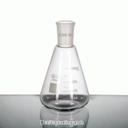 Glassco® Eco- 24/40 or 24/29 & 29/32 Erlenmeyer Flasks, Boro-glass 3.3, 50~2,000㎖ Good for Education, with Graduation, ASTM or DIN, 경제형 조인트 삼각 플라스크