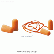 3M® Comfort Wide-range Ear Plugs, 29~33dB/NRR Made of PU and PVC Foam, ANSI-compliance, 다양하고 편안한 귀마개