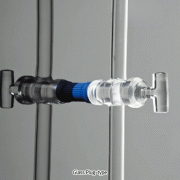 Glass- or PTFE-plugged Single Way Stopcocks, Straight with Borosilicate Glass α3.3 arms, ISO/DIN, 일방 콕