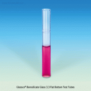 Glassco® Borosilicate Glass 3.3 Flat Bottom Test Tubes, without Rim, Φ12~Φ14mm Ideal for Pathological Tests & Disintegration Apparatus, 평 시험관