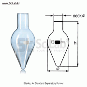 DURAN® Blanks, for Standard Separatory Funnel<br>분액깔때기 반제품, with Schott-Logo, Volume & White Area, α3.3-glass