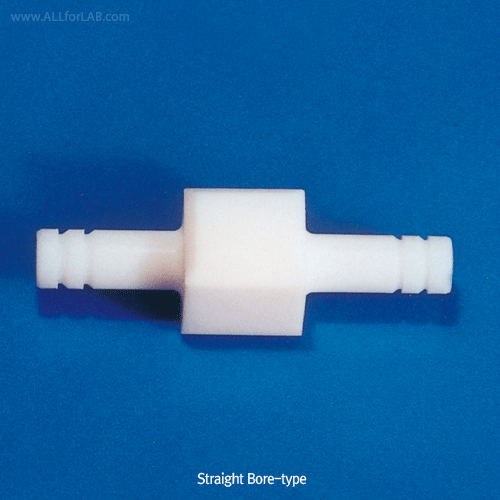 Cowie® PTFE Tubing Connector, Bayonet Fitting, For Flexible Tubing in PTFE·VITON·Silicone Rubber &c.<br>Excellent Chemical & Temperature Stability, Autoclavable, -200℃+280℃, <UK-Made> PTFE 튜빙 커넥터