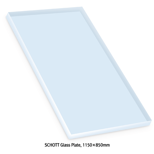 SCHOTT® Glass Plate, 1150×850mm, Boro-α3.3, Thick-2.22, 3.3, 5.0 & 7.5mm<br>For Manipulating, Laboratory and Industry, <Germany-Made> 특급내열 스탠다드 판유리, Same as Pyrex®