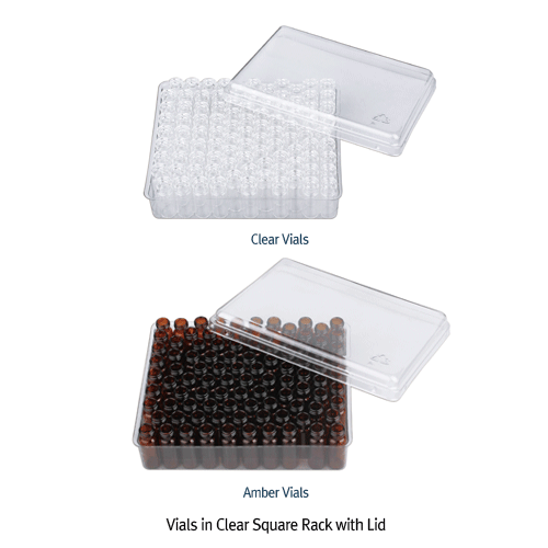 SciLab® 8-425 Screwtop 2㎖/Φ12×32 Autosampler Vial, Caps·Septa·Inserts ; Separately<br>Clear & Amber, for Chromatography, Boro-glass 5.1, 2㎖ 스크류탑 오토샘플러 바이알, 캡·셉타·인써트 별매, 12×32