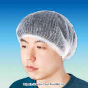 AnySafeTM Antistatic Clean Room Hair Cap, Polyester & Carbon, Disposable<br>Class 1000, 크린룸 일회용 캡, 정전기 방지