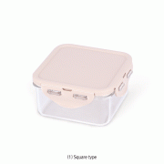 LOCK&LOCK® PCT Tight-sealing Container, Glassy-clear, with Safety Locking Lid, 180~1,600㎖<br>Ideal for Microwave Oven·Sampling·Storage, 110℃, PCT 밀폐용기, 냉동용