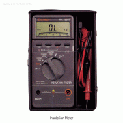 Taekwang® Digital Insulation Meter, ACV & DCV Measurement, 3¾ Digit, 4,000 Count, 550g<br>With Test Leads & Case, Overload Protection, Auto Range, 디지털 절연저항계