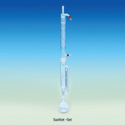 Glass Soxhlet Apparatus, with Allihn Condenser, 100~500㎖<br>With Safety GL14 PP Connect-Kit, with DIN Joint, Made of Boro-glass 3.3, 쏙시렛 추출기