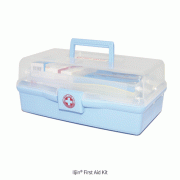 Iljin® First Aid Kit, with Beauty Articles, Compact-type, Medicaluse<br>With 3 Tiered System, 17 items(30×17×h13cm) <br>With PP Case & Translucent Lid, 미용 / 구급함