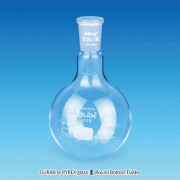 SciLab® Premium Round Bottom Flask, DURAN-glass, with ASTM & DIN Joint, 10~5,000㎖<br>Boro-glass 3.3, Autoclavable, 조인트부 환저 플라스크