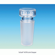 SciLab® ASTM Joint Stopper, Hollow-Glass, 19/38, 24/40, 29/42, and 34/45<br>With Flat Bottom, Long Taper, Boro-glassα3.3, ASTM 조인트 글라스 스토퍼