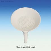 Porcelain Hirsch Funnel, Built-in Fixed Perforated Plate, Φ30~Φ94mm<br>Up to 1,000℃, Glazed In- & Out-side(Except Rim), 자제 히르슈 깔때기, 내부에 여과 천공판