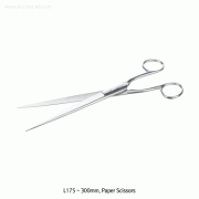 Bochem Paper Scissors, for Cutting Paper, with Sharp-Sharp Tip, L175~300mm<br>Stainless-steel 430, Finished Surface, Rustproof, 페이퍼용 가위