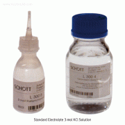 SI Analytics® Electrolyte Solution, 3mol/L KCl Solution Sterilized in DURAN Glass Bottle<br>For Reference Electrode, Electrolyte Bridges and Storage, 전해 용액