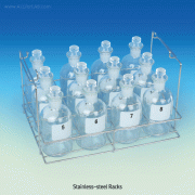 SciLab® B.O.D. Bottle Wire Rack, 300㎖×12Ea and 60㎖×20Ea, 스텐선 바틀 랙