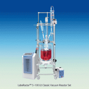 LaboRactorTM 5~100 Lit Classic Vacuum Reactor Set, with Jacketed Glass Vessel·Agitator·Frame·Glass Assembly<br>With DN O-Ring Flange·PTFE Impeller·PTFE Drainvalve, Digital 50~1000rpm, 5~100 Lit 자켓 글라스 진공 반응조 세트