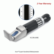 Kern® Expert Handheld Refractometer, Measurement of Brix and Refractive Index<br>With a Special Large Measuring Range & Large Divided Scales, 전문가용 측정범위 조정형 굴절계, 당도 및 굴절률 측정