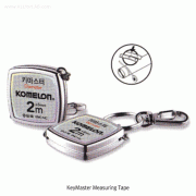 Komelon® L2m KeyMaster Measuring Tape, Portable Key Holder<br>With Chrome-plated Case, 키마스터 열쇠 고리형 줄자