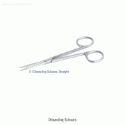 Hammacher® Premium Dissecting Scissors, Rustproof Stainless-steel, L115 & 120mm<br>With Sharp-Sharp Tip, Very Delicate, <Germany-Made> 프리미엄 미세 해부용 가위, 독일제, 비부식