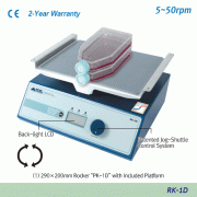 DAIHAN® Programmable digital Rocker “RK”, Digital Feedback Control, 5~50 rpm, with Certi. & Traceability<br>With 290×200mm or 300×300mm Platform with Non-slip Ruuber Mat, Smooth Start & Wave Motion, tilt angle ±6˚/±9˚<br>디지털 락커, 디지털 피드백 컨트롤 시스템, 부드러운 시동 동