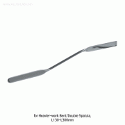 Bochem® Bent Double Spatula, High Grade Stainless-steel, L130~300mm<br>For Heavier-work, Non-magnetic, Rust-free, 스텐 곡형 양면 스패츌러, 비자성/비부식