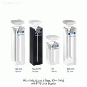 Micro Cells, Quartz & Glass, 300~700㎕<br>with PTFE Lid