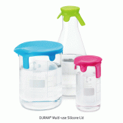 DURAN® Multi-use Silicone Lid, 3 Colors for Identification, S·M·L-size, Autoclavable<br>Ideal for Sealing & Covering Beakers, Cylinders, Flasks &c., -40℃+180℃, 범용 실리콘 커버