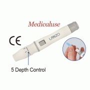 LANZO® Adjustable Lancing Device for Blood Testing, 5 Depth Control, Medicaluse<br>Works with Lancets, Ideal for Blood Test, Avoid Infection, Safety, Φ16×L106mm, 채혈기/사혈기