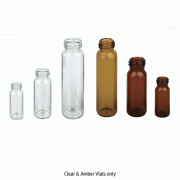 SciLab® 2~12㎖ Sample Vials, Screwcaps & Septa ; Separately<br>With “USP-I” Boro 5.0 Glass, Clear & Amber, 2~12㎖ 샘플 바이알, 캡 & 셉타 각각 별매