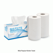 WisdTM Popular Kitchen Towel, Sheet- & Roll-type, Low-Lint, Non-Fluorescence, Non-Toxic<br>Made of 100% Virgin Natural Pulp, 2-Layer, 범용 키친타올, 시트타입 & 롤 타입